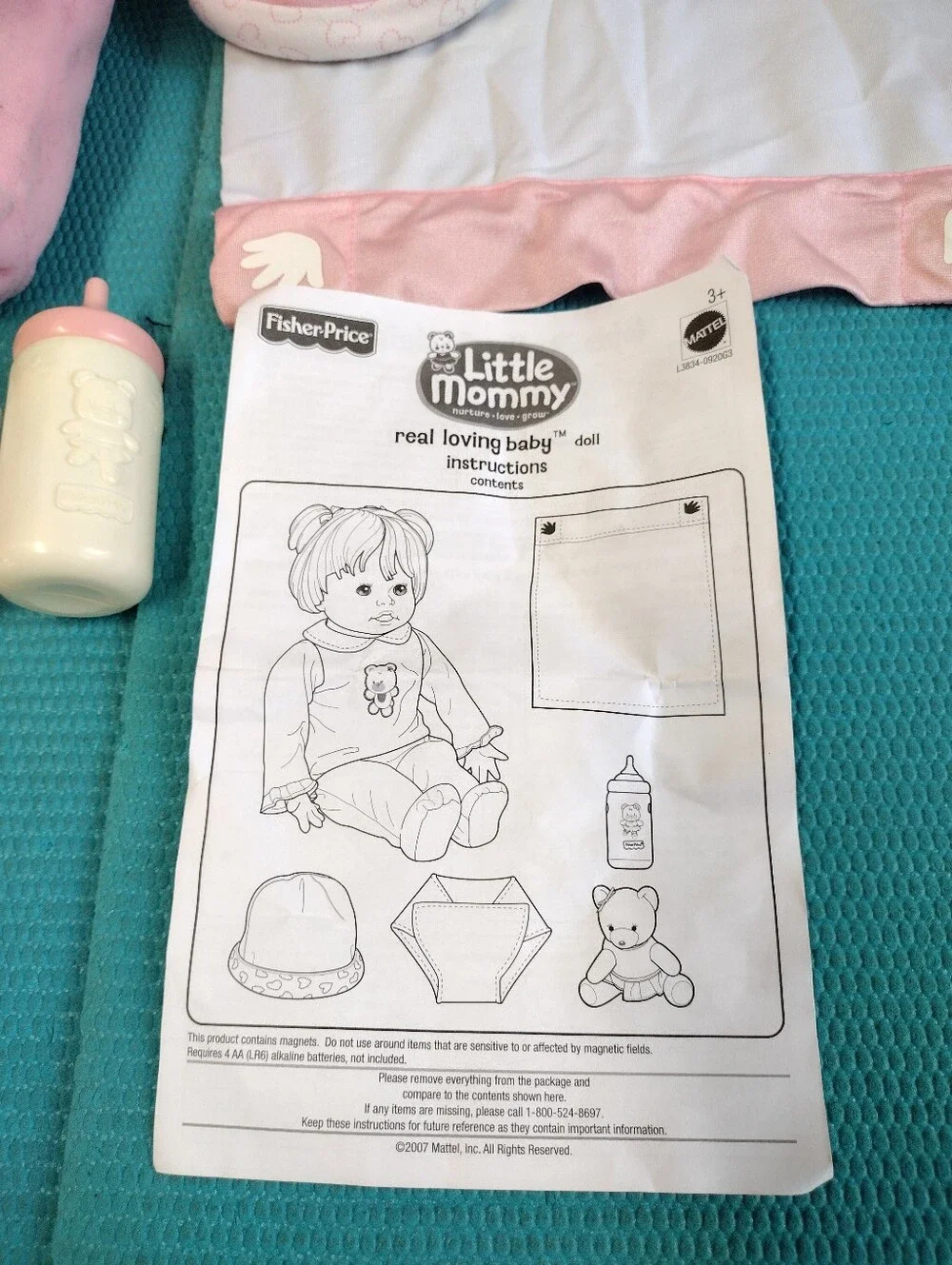 Fisher-Price Little Mommy Pink Baby Doll with Outfit & Accessories
